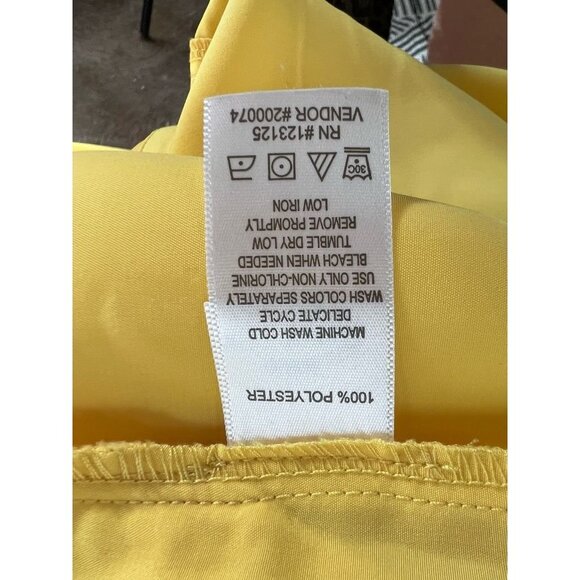 Vintage Metrostyle Womens Jumpsuit Yellow Elastic Waist Buttons Drawstring M - Picture 11 of 12